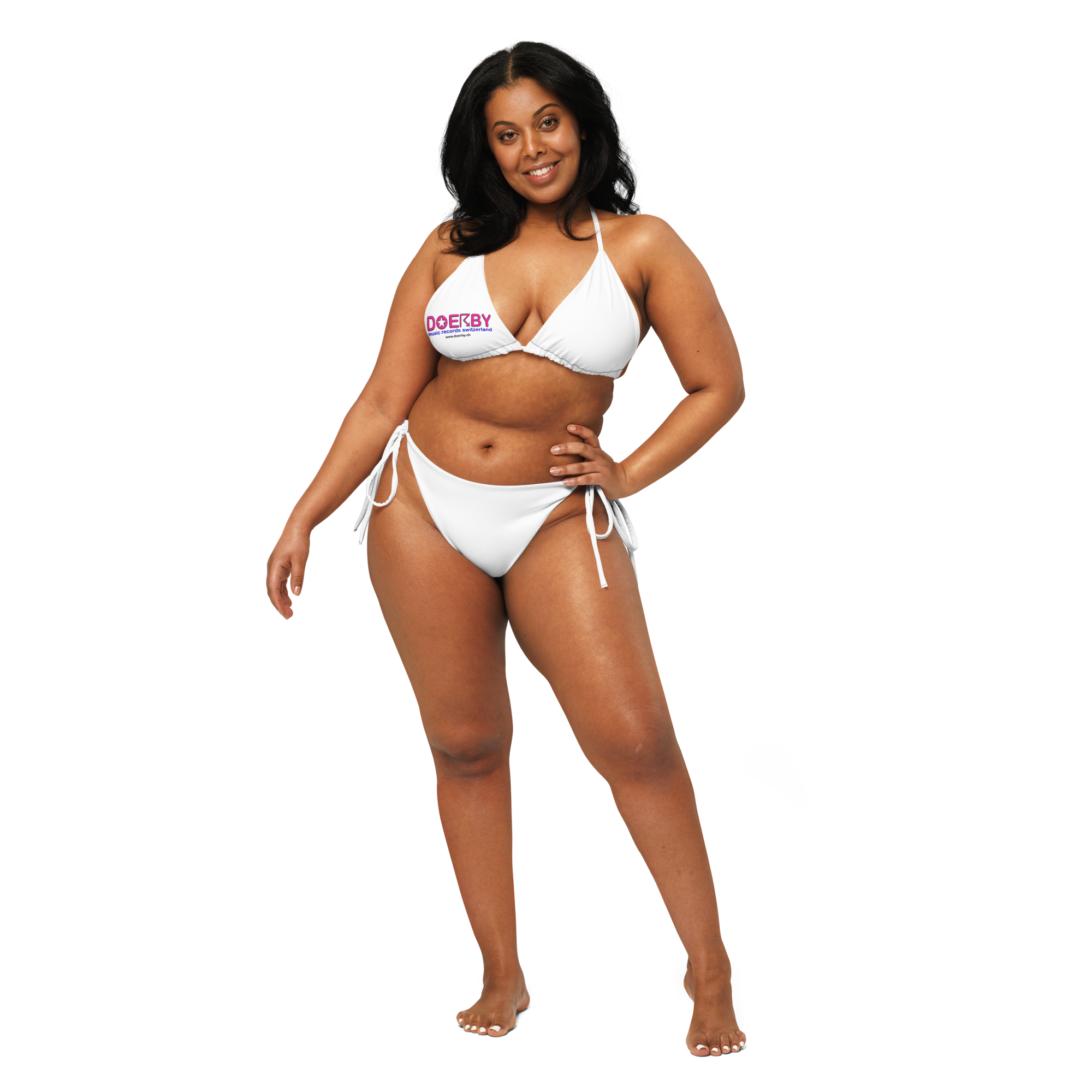 Recycelter Schnürbikini mit Allover-Druck – Bild 4