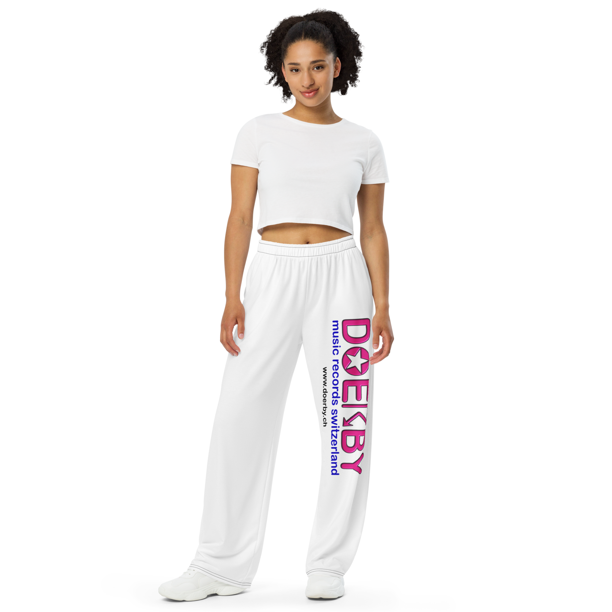 Unisex-Hose mit weiten Beinen und Allover-Druck